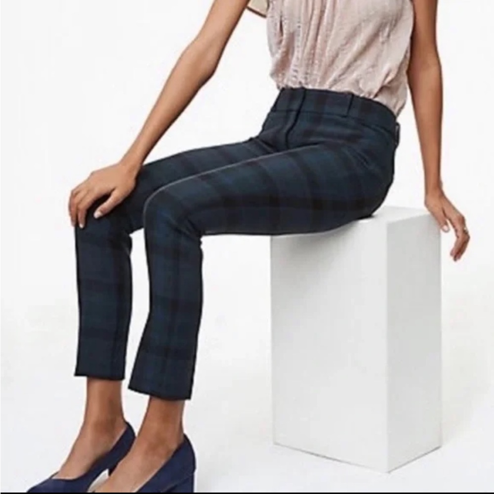 LOFT Marisa Skinny Ponte Trousers High Rise High Waisted Ankle Pants